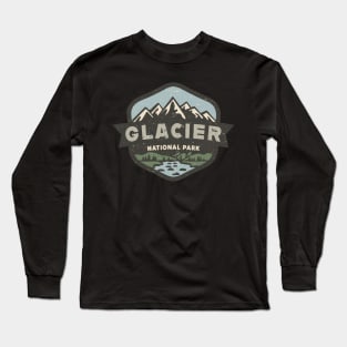 Glacier National Park Travel Sticker Long Sleeve T-Shirt